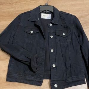 Black blue jean jacket